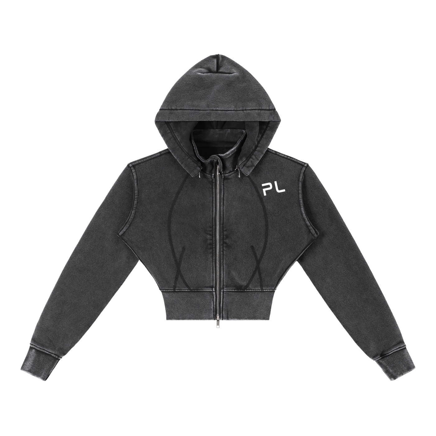 Lux Crop Zip Sweatshirt