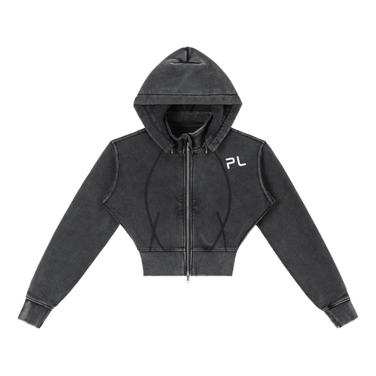 Lux Crop Zip Sweatshirt