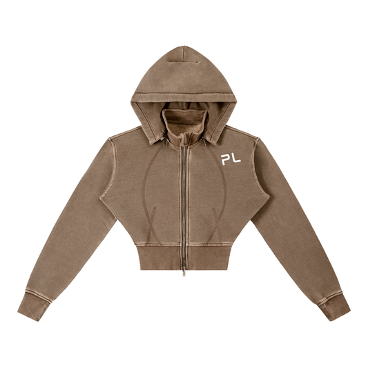 Lux Crop Zip Sweatshirt